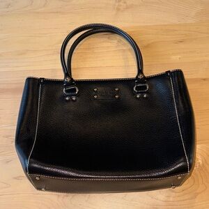 Kate Spade New York Wellesley Quinn Black Leather Tote Bag